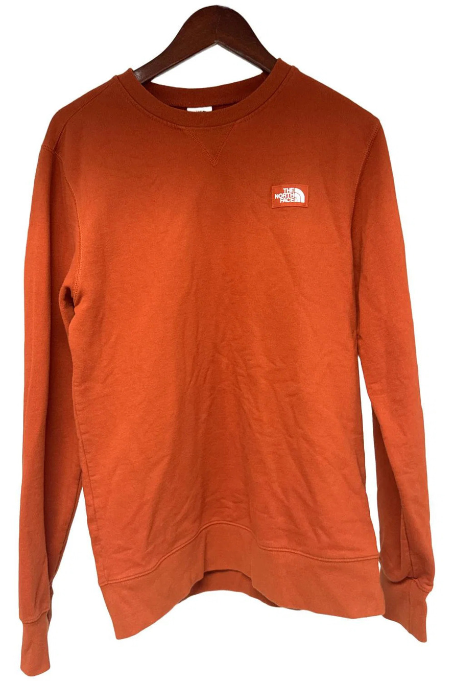 The North Face Mens Heritage Patch Crewneck Sweatshirt Rusty Orange